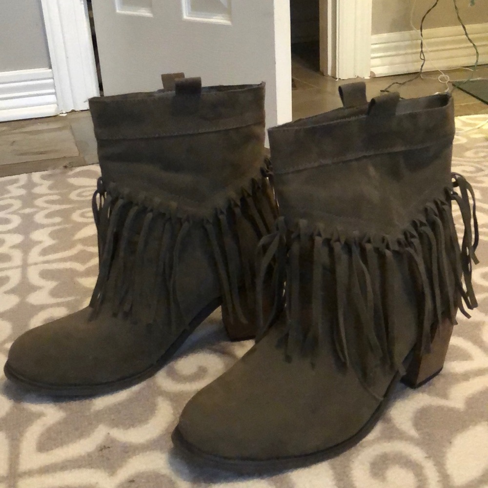 Olive Green Booties